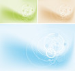 Abstract circles on gradient background