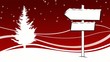 Albero innevato