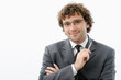 Portrait of friendly businessman