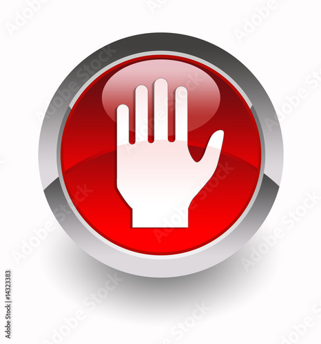 Illustration: Stop glossy icon Stop glossy icon