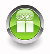 Gift box glossy icon
