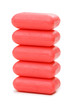 Stack of soap isolated on the white Stack of soap isolated on the white