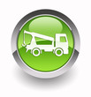 Tow truck glossy icon