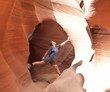 Climber in canyon