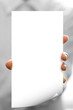 hand holds business card