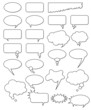 Collection of different empty vector shapes for comics or web.