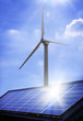 solar panel and windmill