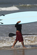 Ende einer Stand-Up-Paddle-Surfing Session