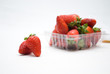 Strawberries in plastic container