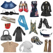 collection of females dress