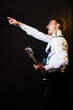 emotional musician pointing emotional musician pointing
