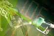 Fuel price background and fuel pump station