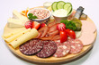 üppige vesperplatte mit wurst,käse,schinken und fisch üppige vesperplatte mit wurst,käse,schinken und fisch