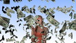 Concept of a Woman Winning the lotto