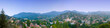 Panorama of small mountain village