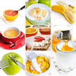 Gesundes Frühstück Collage