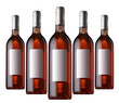 Fünf Weinflasche Rosé