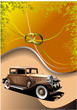 Grunge abstract background with old car image Grunge abstract background with old car image