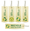 Vector GREEN RECYCLED Labels