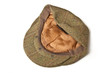 Flat cap isolated on a white studio background.