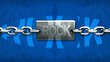 Rock music flyer concert fond bleu animation