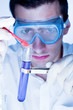 Man working in the chemistry laboratory Man working in the chemistry laboratory