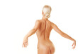 Beautiful young woman dancing naked