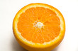 Fresh and isolated orange on white background