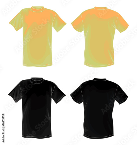 blank t shirt outline. T-shirt design template