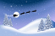 Christmas background, elements on different layers