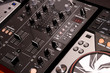 DJ's mixer and headphones