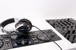 DJ's mixer and headphones