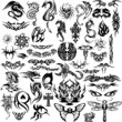 Tribal tattoo collage (vector)