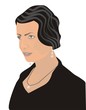 Portrait of a girl in earrings