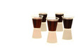 Multiple communion cups with wine