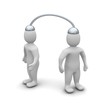 Telepathy communication. 3d rendered illustration. Telepathy communication. 3d rendered illustration.