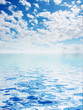 Surface of the sea and the blue sky
