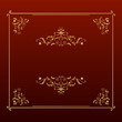 Elegant golden floral frame