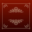 Elegant golden floral frame
