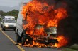 Burning Auto and Police Burning Auto and Police