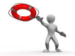 Men wtih lifepreserver Men wtih lifepreserver