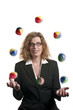 Businesswoman juggling
