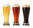 Three cold beer, isolated on white Three cold beer, isolated on white
