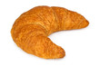 Fresh baked croissant isolated on white