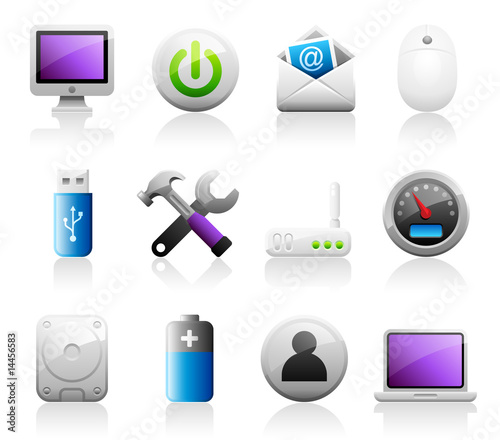 Set of 12 Titanium Series computer icons Set of 12 Titanium Series computer icons