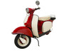 Vintage red and white scooter (path included) Vintage red and white scooter (path included)