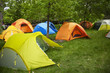 Camping sites with tents