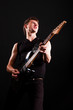 emotional performer with guitar emotional performer with guitar