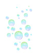 Soap bubbles on white background