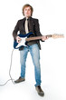 Man playing electro guitar